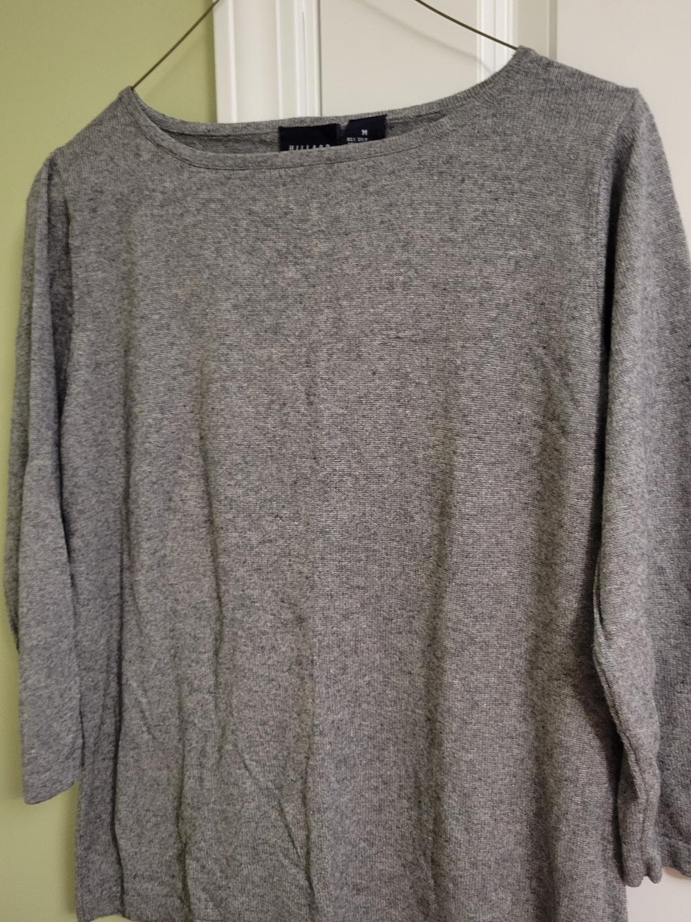 Hillard & Hanson Gray Scoopneck Knit Top
